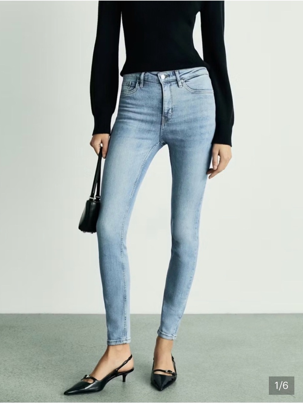 Zara Light Wash Skinny Jeans Women’s Size 8 EU 40 Stretch Denim